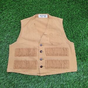 Vintage 80s Hunting Canvas Vest S/M 20x18 Cropped Tactical